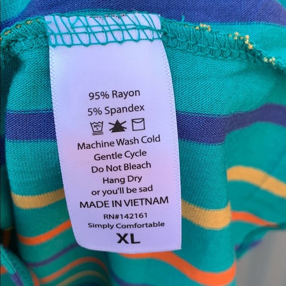 NWT Lularoe Julia Striped Day Dress XL - Picture 3 of 8